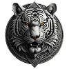 White Tiger Medallion Emblem
