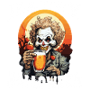 Halloween-Party-Trinkenclowngruseliger clownhexehe