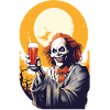 Halloween-Party-Trinkenclowngruseliger clownhexehe