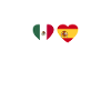 Mexico Spain Heartbeat Flag Mexicans