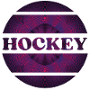 Hockey explosion in pink-purple
