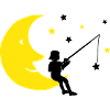 Kid fishing stars