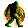Bigfoot Sasquatch and moon