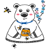 Bear with honey bee