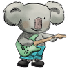 Rock Koala mit Gitarre