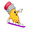 Pencil Snowboarder Snowboard