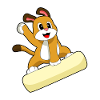 Chien Snowboard Sports d’hiver
