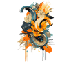 Fleur de banane abstraite
