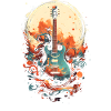 Gitarrenmondfarbe
