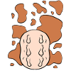 Cow pattern and udder costume