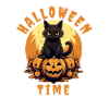 Citrouille chat d’Halloween