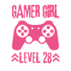 Gamer girl Level 28 Birthday