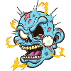 Electrocuted Zombie Head