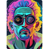 Mysterious Futuristic Man with Glasses