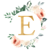 E Monogram Green, Pastel, Wreath