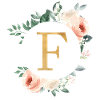 F Monogram Green, Pastel, Wreath