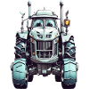 Tracteur avec des yeux