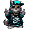 Cat Hip Hop Gangsta