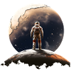 Grandiose Universe: Contemplative Astronaut