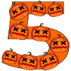 HALLOWEEN PUMPKIN - NUMBER 5 FIVE