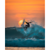 surfer riding on waves