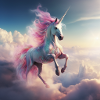Einhorn über den Wolken