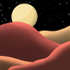 Moonrise in the desert