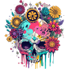 Flower Skull 3