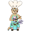 Meerkat bakes chocolate cake