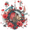 Blumen, Uhr design