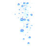 Blau,perlen,perle, regen,sterne,nieten