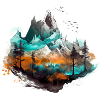 Landschaft Wald Fantasydesign