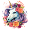 Einhorn Blumen bund