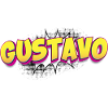 Gustavo Benutzerdefinierter Name Comic-Stil Pop-Art,