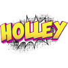 Holley benutzerdefinierter Name Comic-Stil Pop-Art,