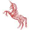 Einhorn Tribal Tattoo