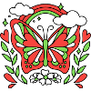 Papillon rétro