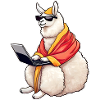 Drama Llama on Lap Top