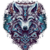 Mystical female wolf