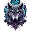 Mystical male wolf