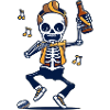 Skeleton Dance with Bottle