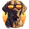 Labrador with sunglasses