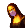 Mona Lisa Chewing gum Bubble