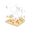 Pizza astronaute