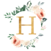 H Monogram Green, Pastel, Wreath