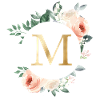 M Monogram Green, Pastel, Wreath