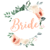 Team Bride! Green pastel wreath, customisable