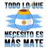 Argentinien-Flagge Argentinischer Yerba Mate Tee