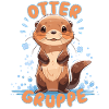 Süßes Ottergruppe Kindergarten Gruppentier Otter