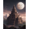 Wunderschöner Maja-Tempel im Mondschein